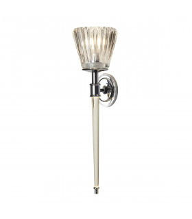 Aplique de baño Agatha cromo pulido, vidrio y acrílico
