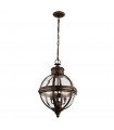 plafonnier ventilateur vintage 2 ampoules e27 max 60w brun patiné