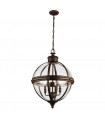Suspension Adams, nickel antique, 4 ampoules
