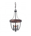 plafonnier ventilateur vintage 2 ampoules e27 max 60w brun patiné