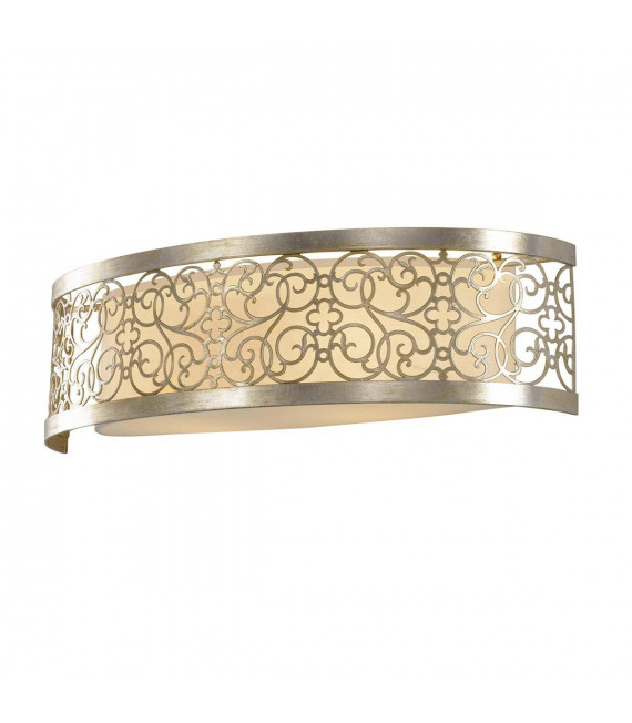Lámpara de pared arabesca, pan de plata, 24 cm.