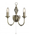 plafonnier ventilateur vintage 2 ampoules e27 max 60w brun patiné
