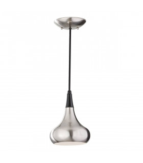 Beso Pendelleuchte, gebürsteter Stahl, mittel