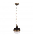 plafonnier ventilateur vintage 2 ampoules e27 max 60w brun patiné