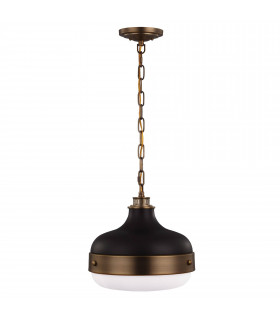 Lampada a sospensione Cadence, acciaio spazzolato e nichel lucido, 2 lampadine