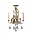 plafonnier ventilateur vintage 2 ampoules e27 max 60w brun patiné