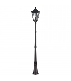 Lámpara de pie Costwold, negra, 110 cm.