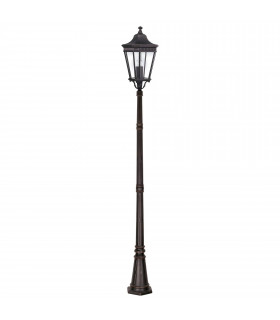 Lámpara de pie Costwold, negra, 257 cm.