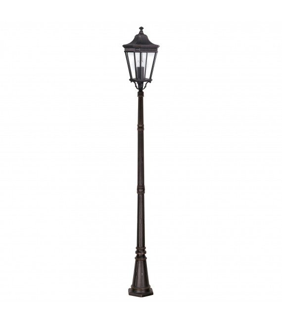 Lámpara de pie Costwold, negra, 257 cm.