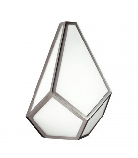 Torchiere Wandleuchte, Eisen und Glas, schwarz