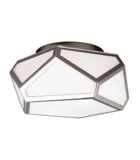 Aplique de diamante, níquel pulido y cristal opal
