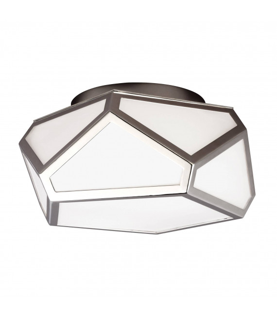 Aplique de diamante, níquel pulido y cristal opal