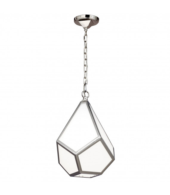 Suspension Diamond, nickel poli et verre opale, moyenne