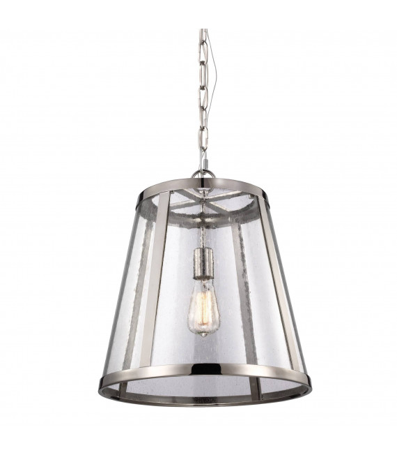 Suspension Diamond, nickel poli et verre opale, moyenne