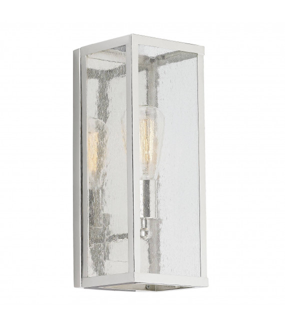 Egge Pendelleuchte, poliertes Nickel und Glas, mittel