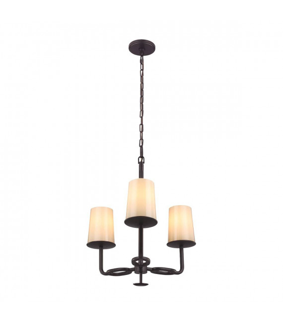 Lámpara de pared Huntley, bronce oscuro y vidrio sinterizado, 1 bombilla