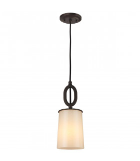 Huntley Pendelleuchte, Dunkelbronze und Sinterglas, 3 Glühbirnen