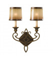 Applique Justine, bronze et verre