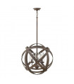 Suspension extérieure Carson, 47 cm, fer antique, 3 éclairages