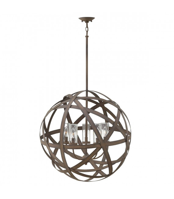 Carson Außenpendelleuchte, 67 cm, antikes Eisen, 5 Lichter