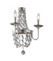 Applique Lucia, argent bruni et cristal, 1 ampoule
