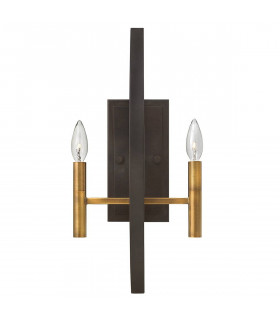 Euklid Wandleuchte, spanische Bronze