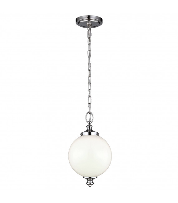 Suspension Parkman, bronze huilé et verre opale, petite