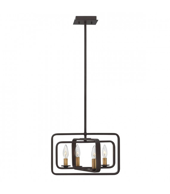 Lampada a sospensione Quentin, bronzo Bukeye, altezza 31,1 cm