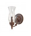 plafonnier ventilateur vintage 2 ampoules e27 max 60w brun patiné