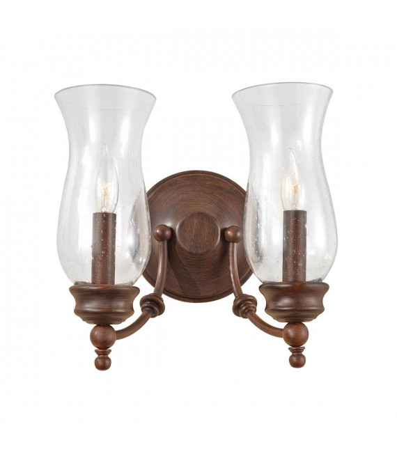 Lampada da parete Pickering Lane, bronzo e vetro, 1 lampadina