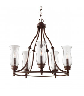 Colgante Pickering Lane, bronce y vidrio, 3 bombillas