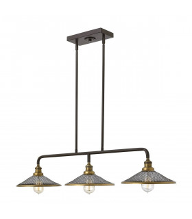 plafonnier ventilateur vintage 2 ampoules e27 max 60w brun patiné