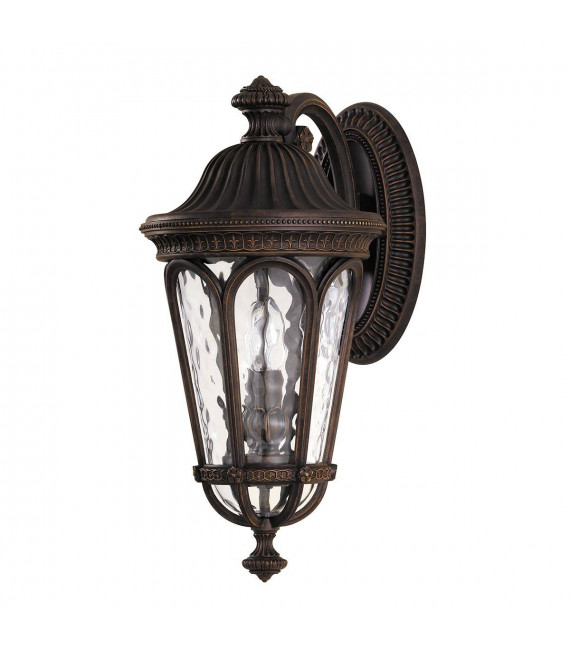 Lampada da parete Regent Court, noce, 3 lampadine