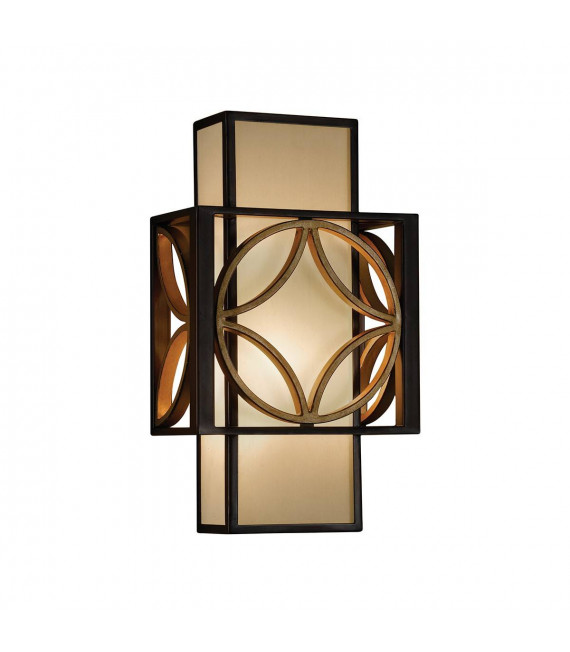 Lampada da parete Lane Pickering, bronzo e vetro, 2 lampadine