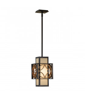 Remy Pendelleuchte, Bronze und Gold, 53 cm