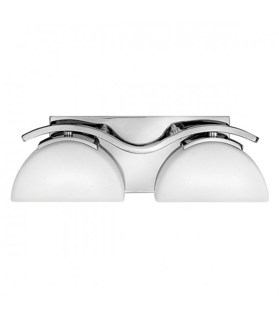 Lámpara de pared Verve, cromo pulido, vidrio opal, 2 LED