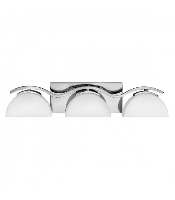 Verve Wandleuchte, Chrom poliert, Opalglas, 3 LEDs