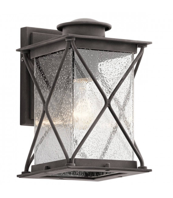 Argyle, zinc, aplique de cristal para exterior, modelo pequeño