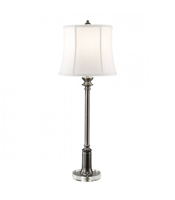 Lampada da cabina, nichel antico, con paralume
