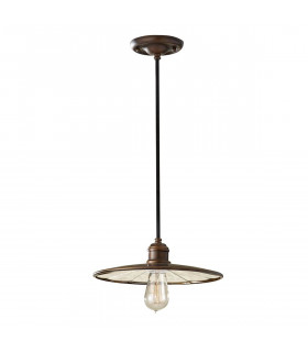 Pendente Lucia, argento brunito e cristallo, 42 cm, 2 lampadine