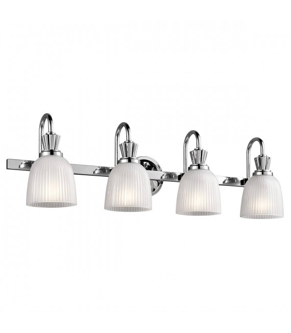 Cora Aplique, cromo pulido, vidrio, 4 LED