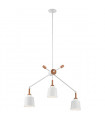 plafonnier ventilateur vintage 2 ampoules e27 max 60w brun patiné