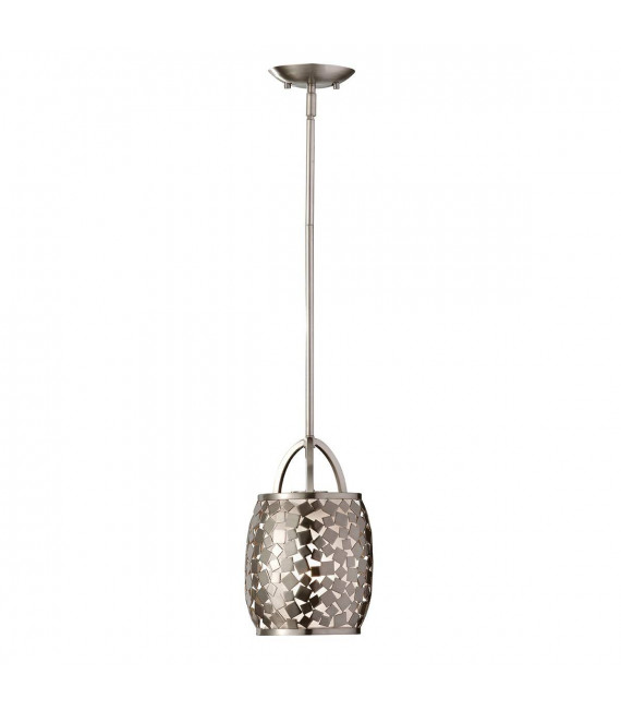 Zara Pendelleuchte, gebürsteter Stahl, 4 Glühbirnen, 48 cm
