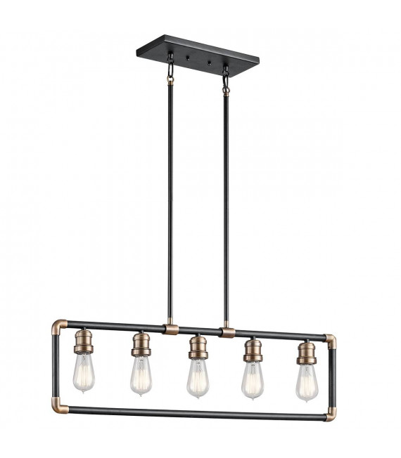 plafonnier ventilateur vintage 2 ampoules e27 max 60w brun patiné