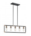 plafonnier ventilateur vintage 2 ampoules e27 max 60w brun patiné