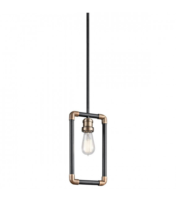 Suspension Imahn, laiton naturel et noir