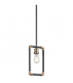 Suspension Imahn, laiton naturel et noir