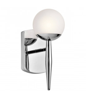 Jasper Wandleuchte, Chrom poliert, Opalglas, LED