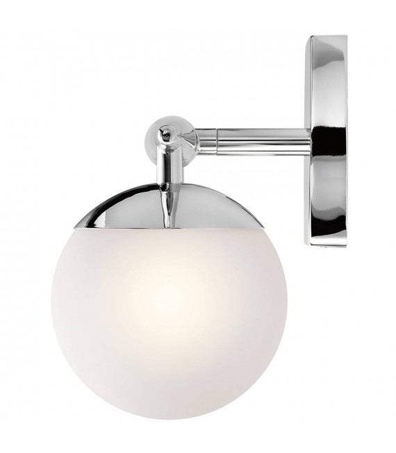 Lámpara de pared Jasper, cromo pulido, vidrio opal, 4 LED