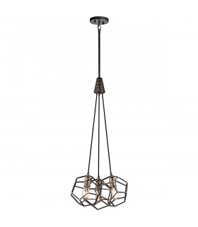 plafonnier ventilateur vintage 2 ampoules e27 max 60w brun patiné